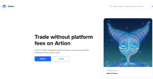 Fantom 基金会推出了 NFT 市场平台 Artion